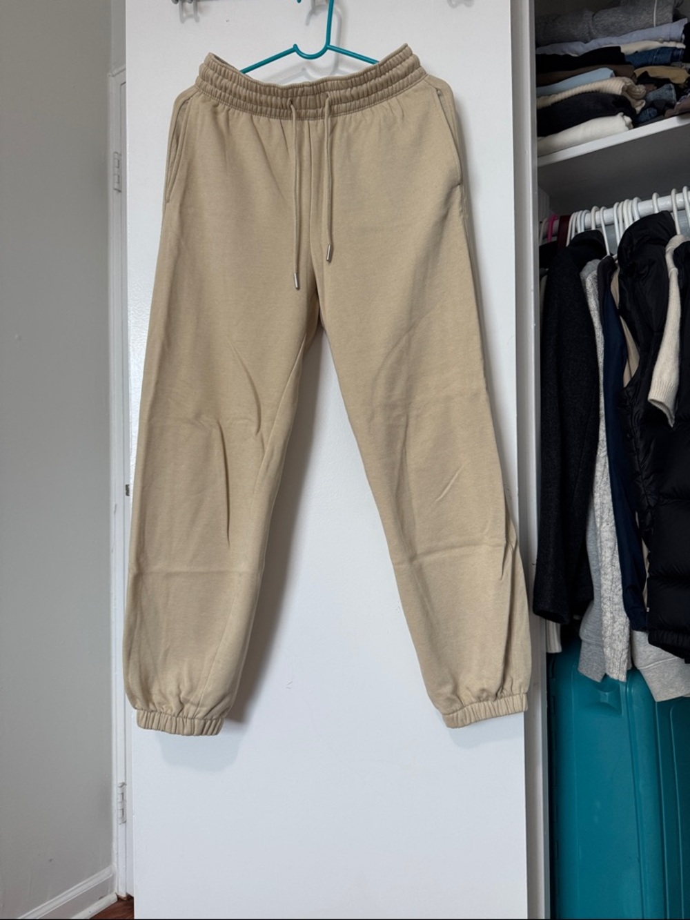 H&M Beige Drawstring Sweatpants